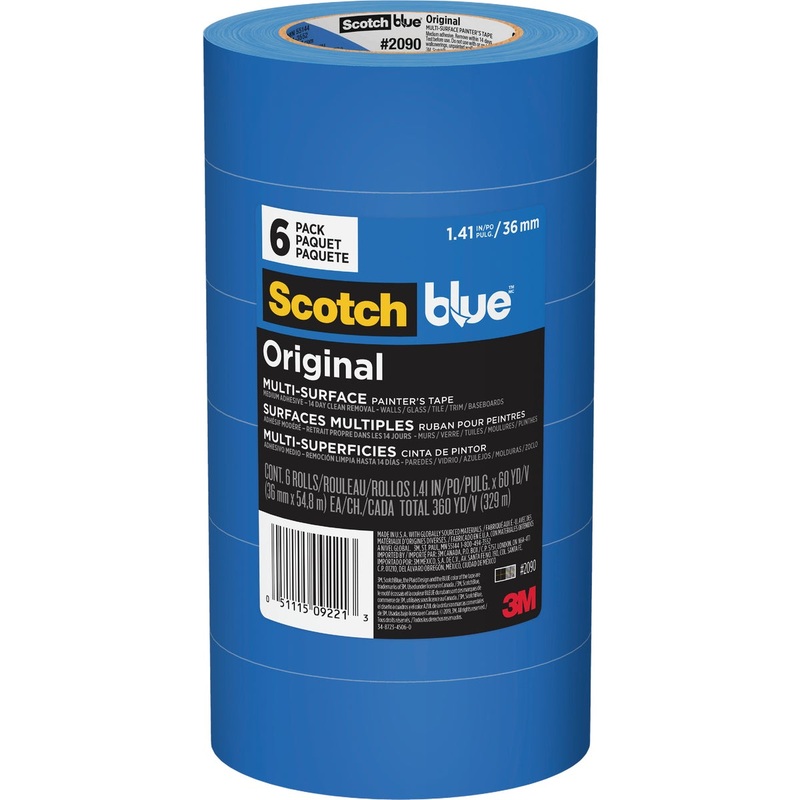 3M Scotch Blue 1.41 In. x 60 Yd. Original Painter’s Tape (6-Pack)