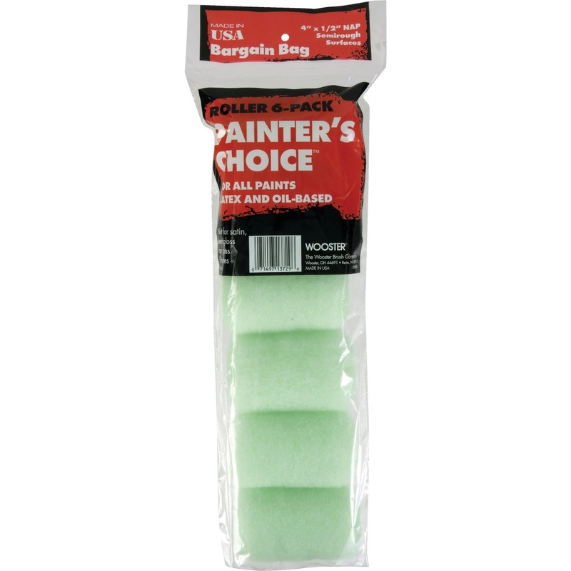 Wooster Painter’s Choice 4 In. x 1/2 In. Knit Fabric Roller Cover (6-Pack)