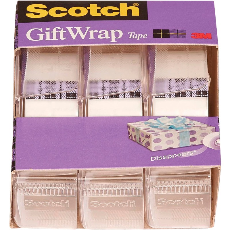 3M Scotch 3/4 In. x 300 In. Gift-Wrap Transparent Tape (3-Pack)