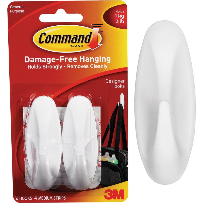 3M Command Medium Utility Designer Adhesive Hook (2-Pack) D869755894329