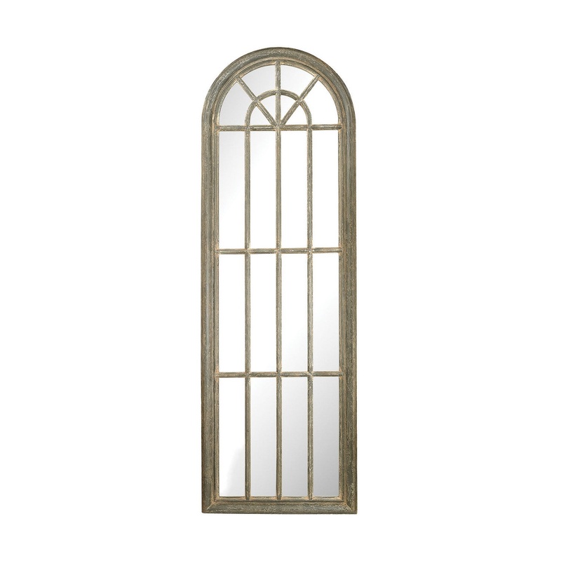 Arched Windowpane Mirror
