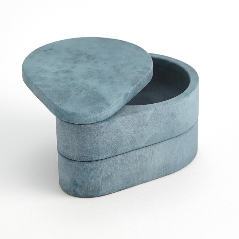 Alabaster Teardrop Double Boxes Swivel