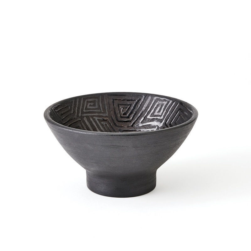 Amazonas Collection Bowls and Vase Black