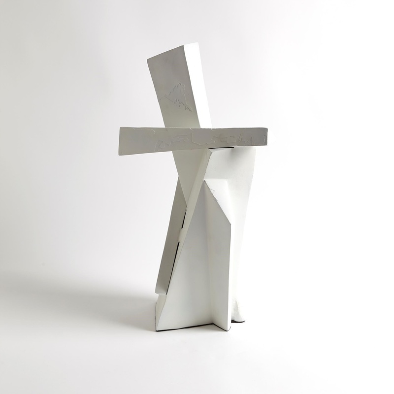 Angular Outcrop Sculpture White