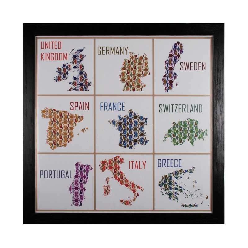 9 Patch Countries Art