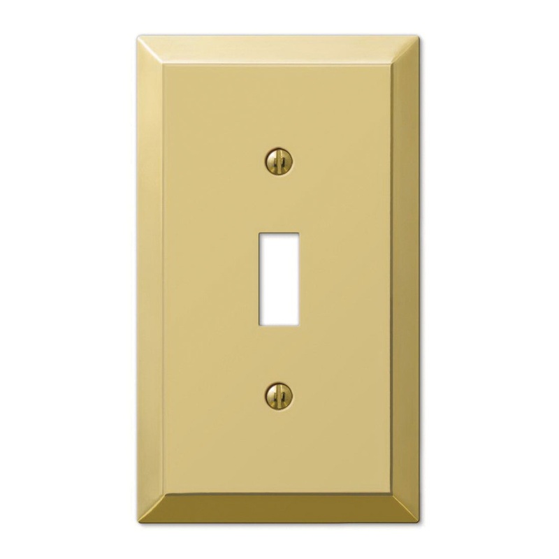 Amerelle 163TBR Decorative Wallplate, 1 -Gang, Steel