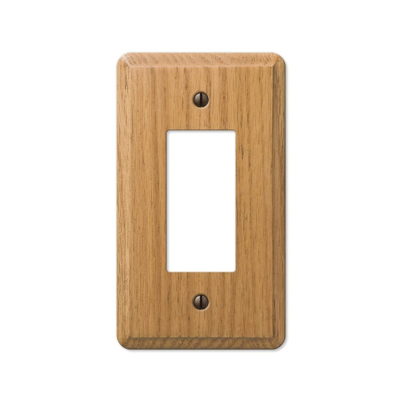Amerelle 901RL Decorative Wallplate, 1 -Gang, Oak, Light Oak