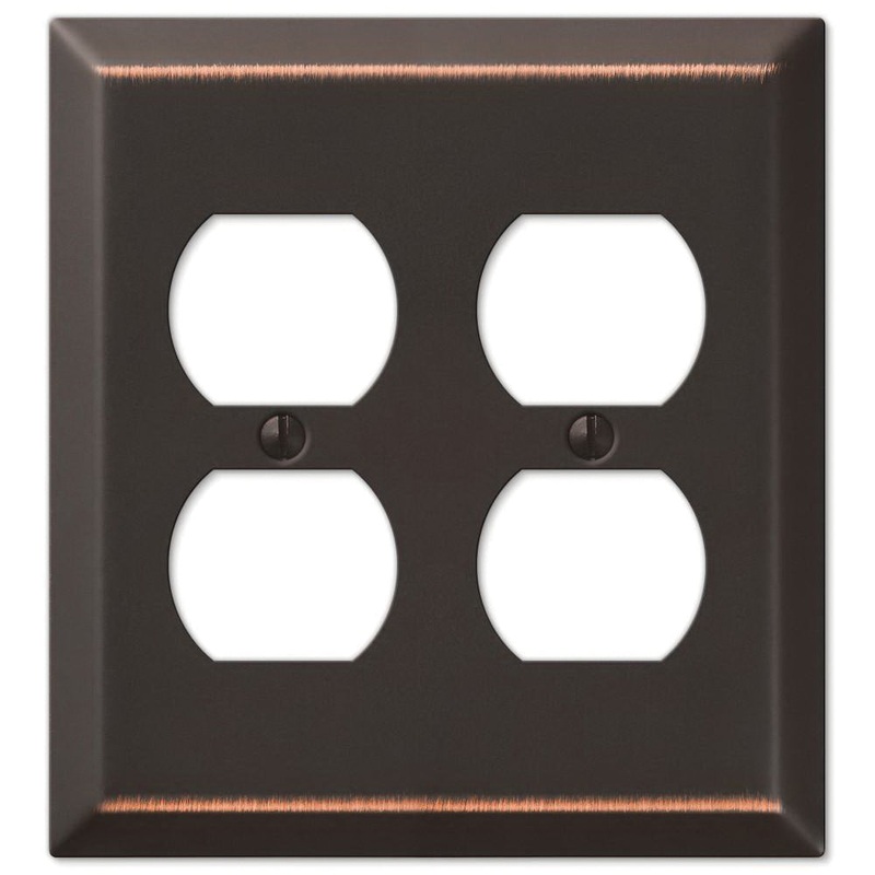 Amerelle Century 163DDDB Wallplate, 2 -Gang, Steel