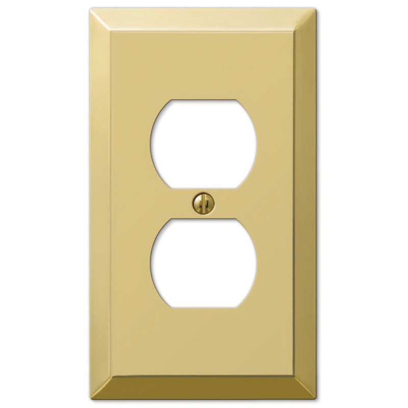 amertac Century 163DBR Outlet Wallplate, 1 -Gang, Steel