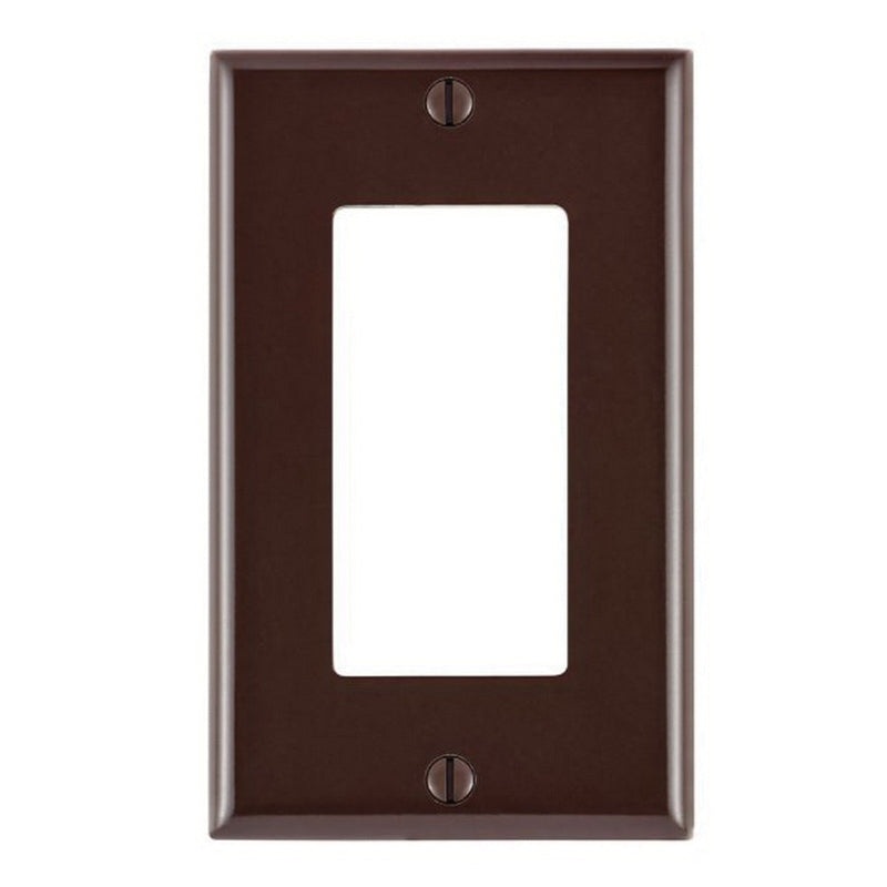 Decora 80401 Decorator Wallplate, 1 -Gang, Thermoset, Brown