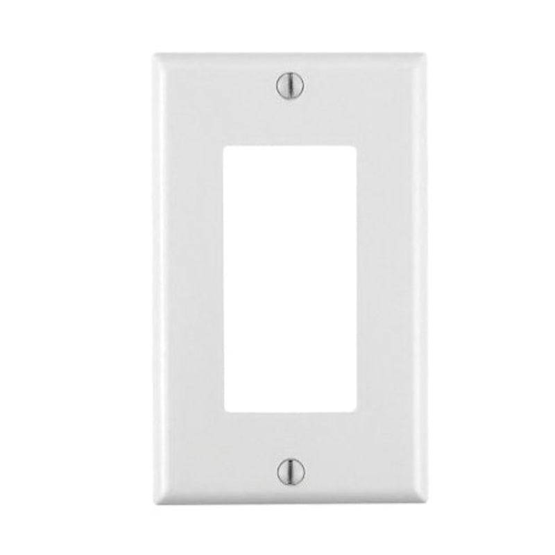 Decora 80401-W Wallplate, 1 -Gang, Thermoset, White