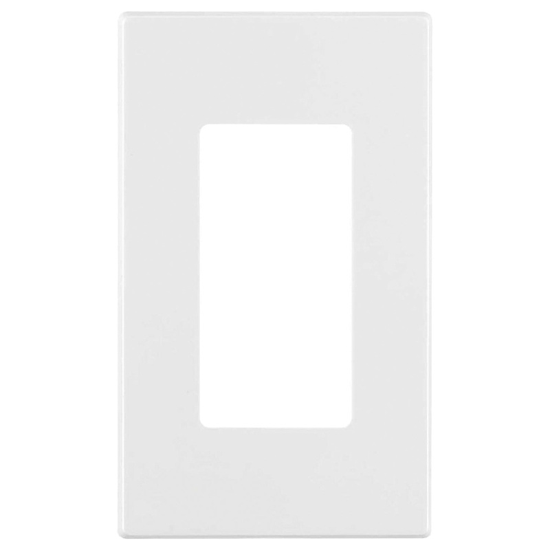 Decora Plus C42-80301-00W GFCI Screwless Decorator Wallplate, 1 -Gang, Polycarbonate, White